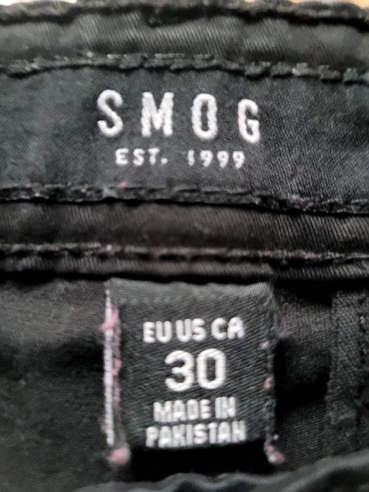 Męskie spodnie czarne Smog 30