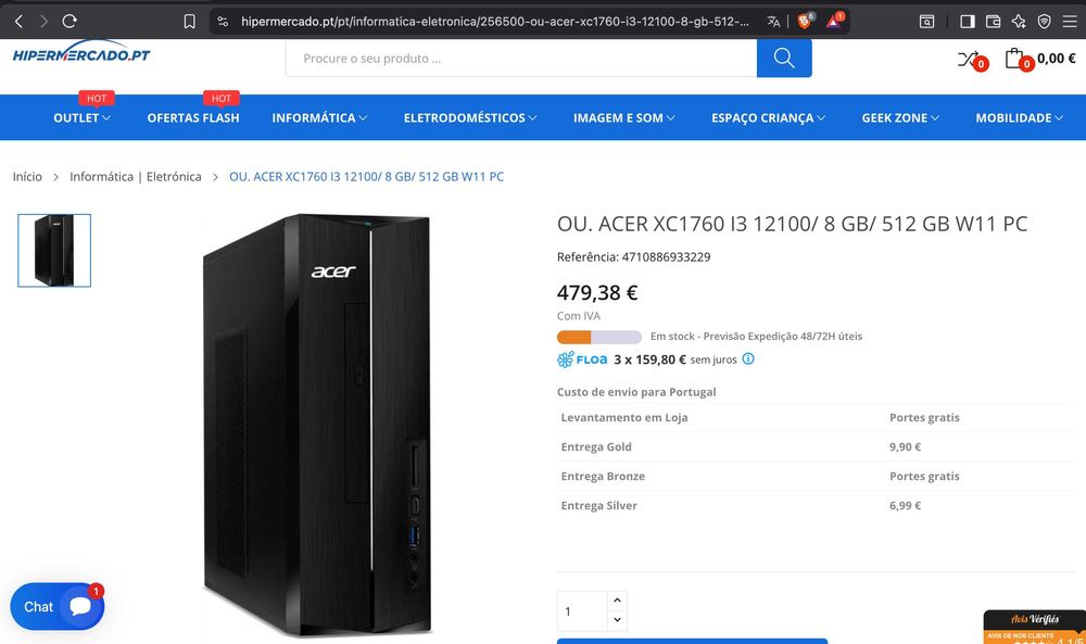 Computador Torre Potente ACER – Excelente Desempenho