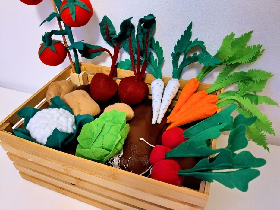 Ogródek warzywny z filcu warzywa dla dzieci