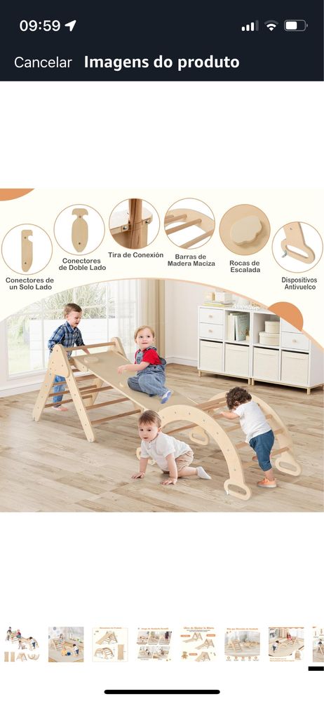 Escalada Montessori de crianças