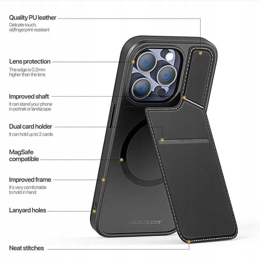 Plecki Dux Ducis do Apple iPhone 16 Pro czarny