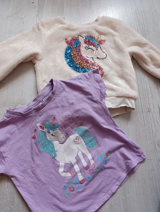 Bluza Jednorożec 104 + podkoszulek 104 blukids