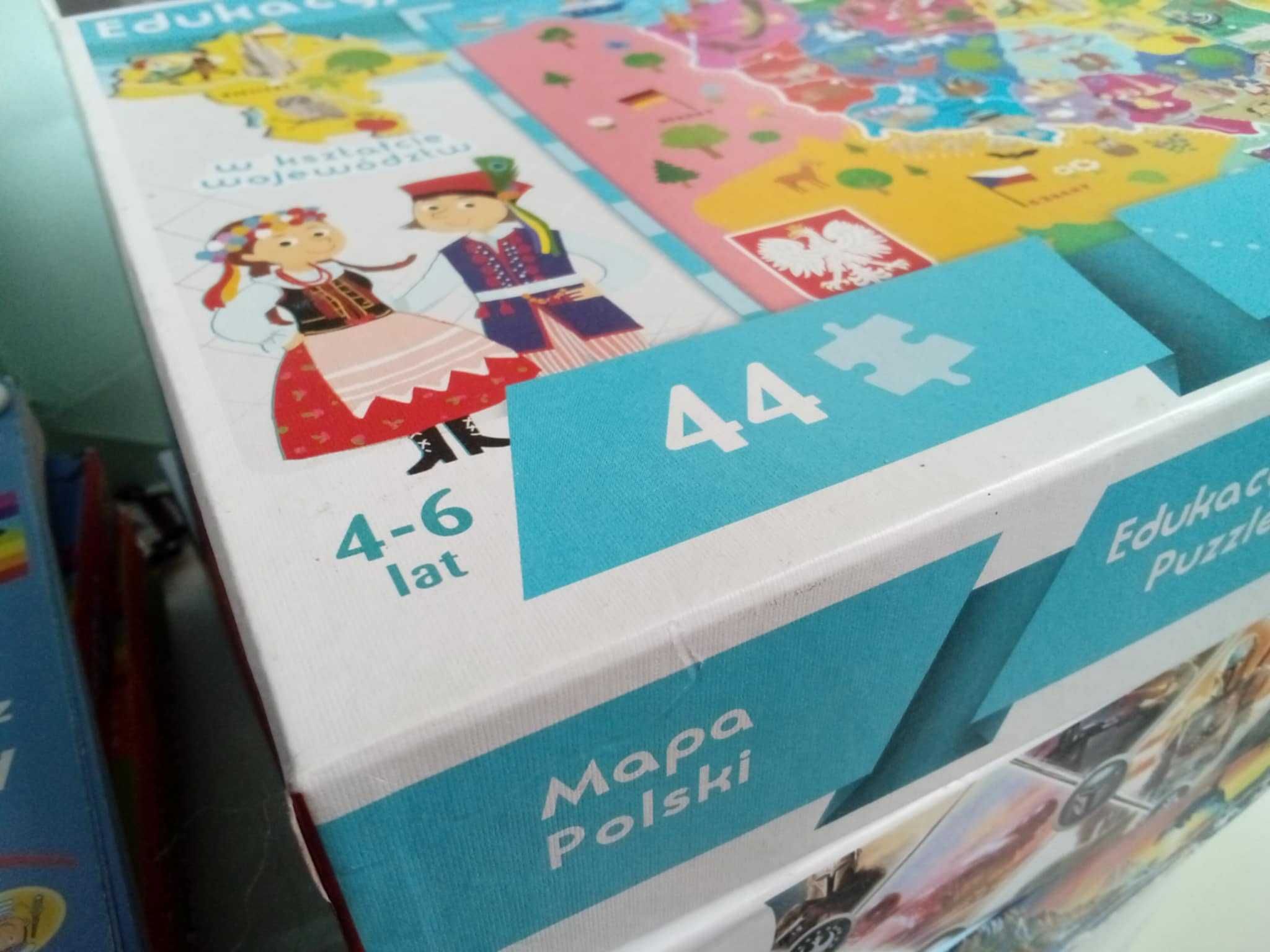 Puzzle, mapa Polski, 4-6 lat