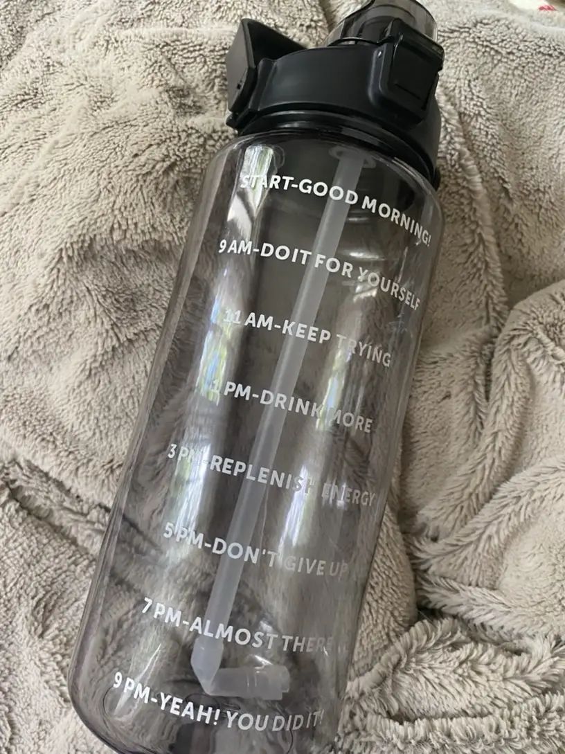 Butelka 2000ml bidon sportowy PC na wodę przezroczysta motywacyjna