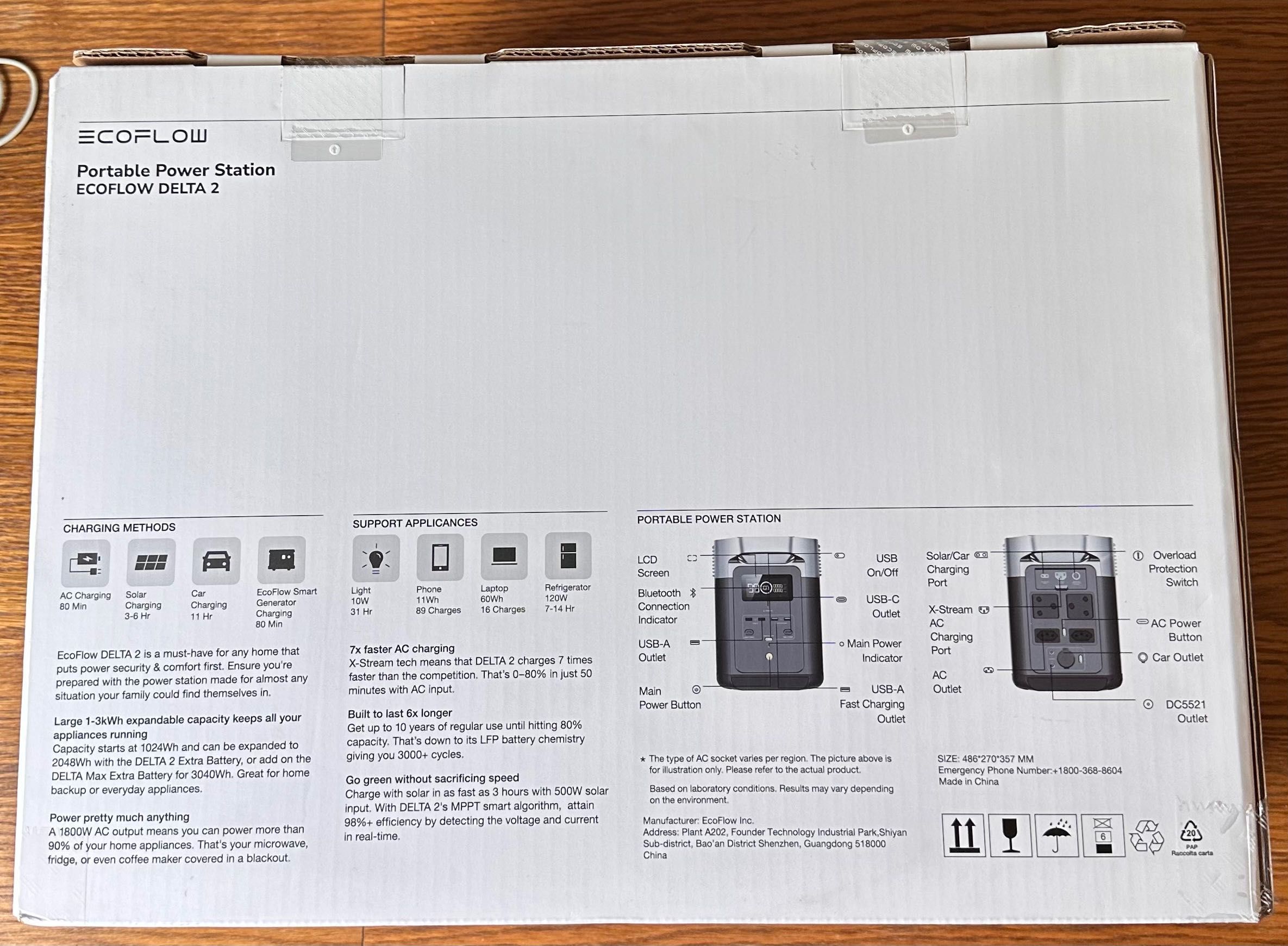 EcoFlow Delta 2 przenośna stacja zasilania PowerBook wyjścia 230v nowy