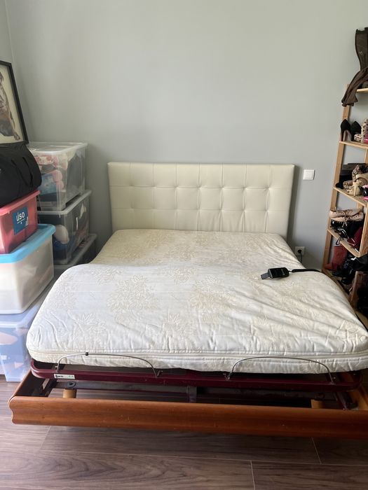 Cama com estrado elétrico 1,5 x 2 metros oferta de cabeceira e colchão
