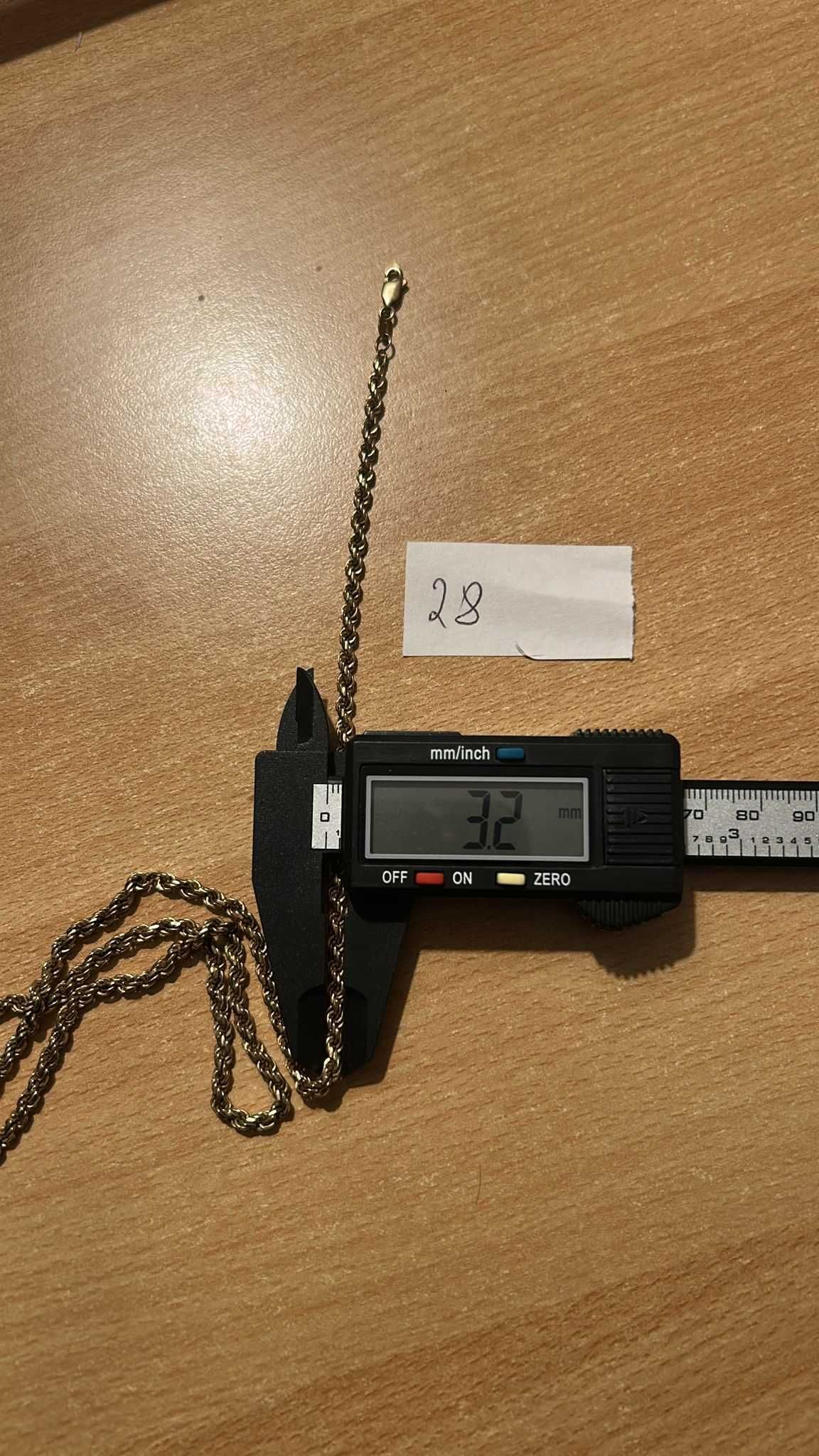 Złoty łańcuszek kordel /sznurek 333 8k 8,7gr  80cm dł  NIE 585 750 !!