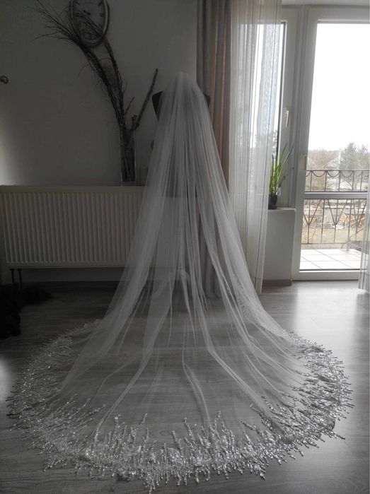 Welon katedralny 3m ivory nowy