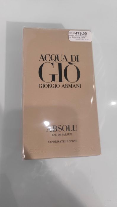 Acqua di Giò Absolu marki Giorgio Armani 75ml. Nowy w folii