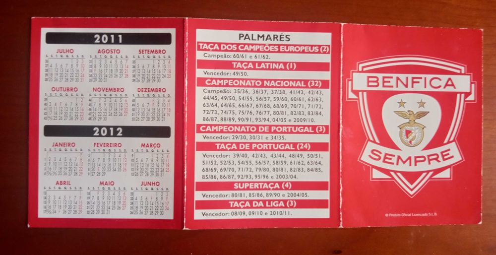 Calendário de jogos 2011/12 Benfica
