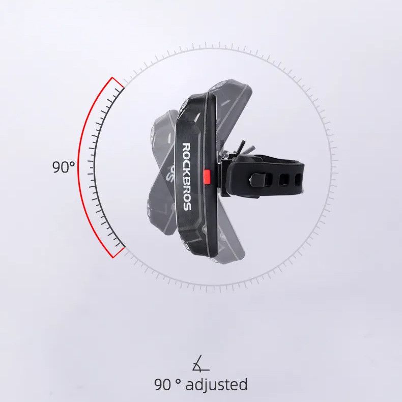 Lampka rowerowa tylna Rockbros A54BK 100 LM LED IPX5 na sztycę
