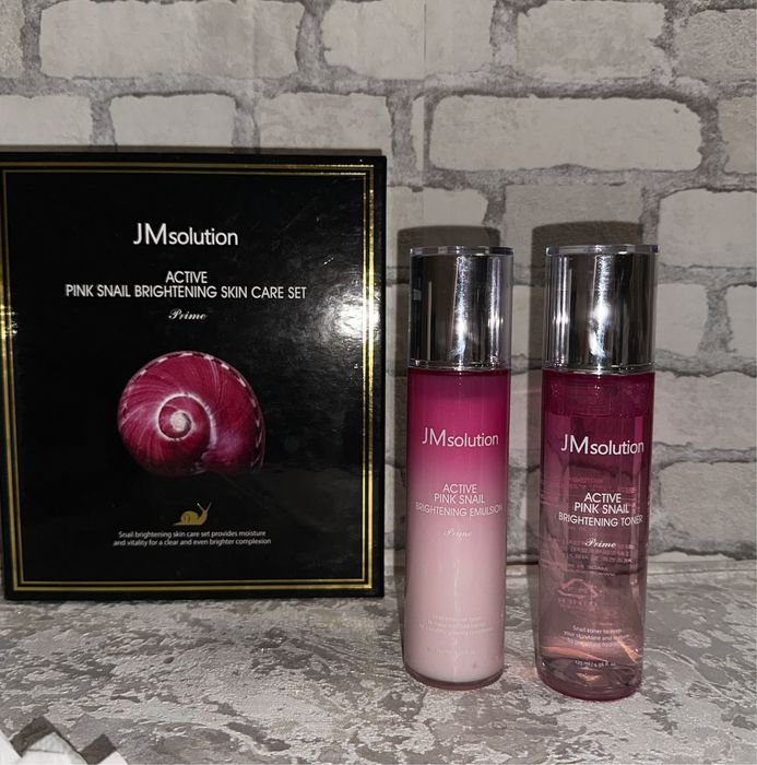 Jmsolution Active Pink Snail Набір для освітлення шкіри обличчя тонер