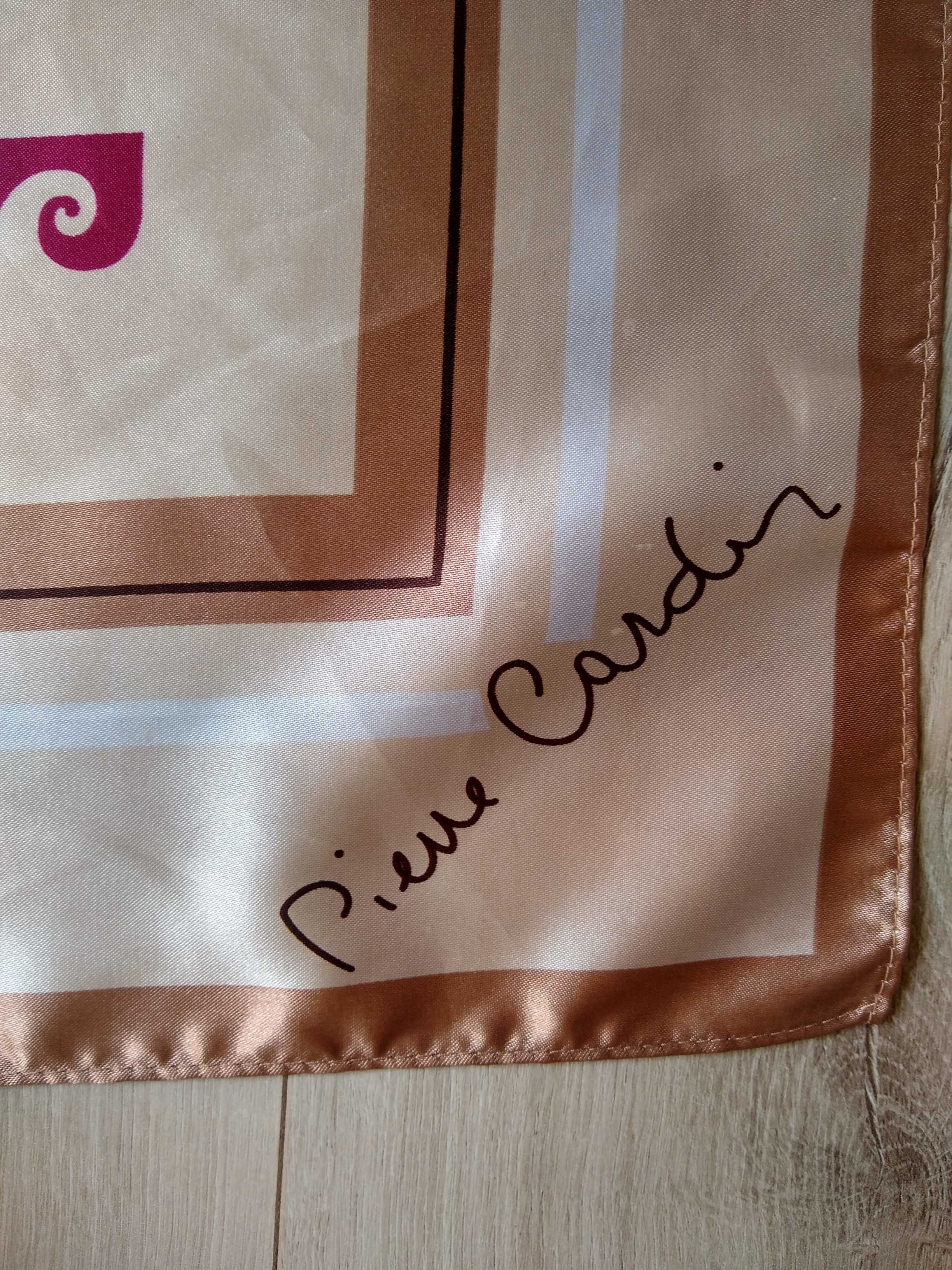 Pierre Cardin  Duża chusta z lekkim połyskiem, 90 x 90 cm