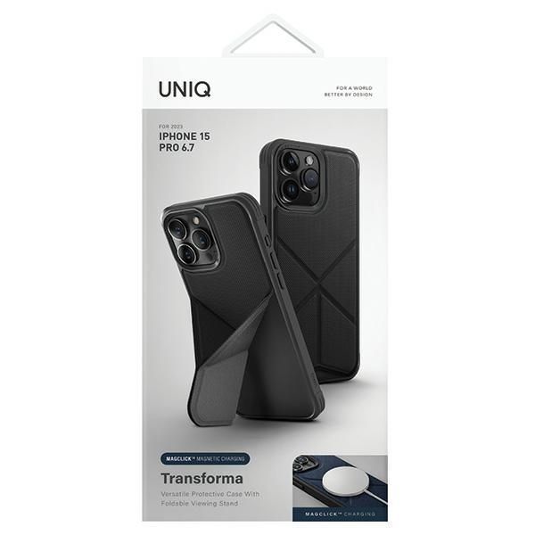 Etui Uniq Transforma iPhone 15 Pro Max 6.7" MagClick Charging - Czarny