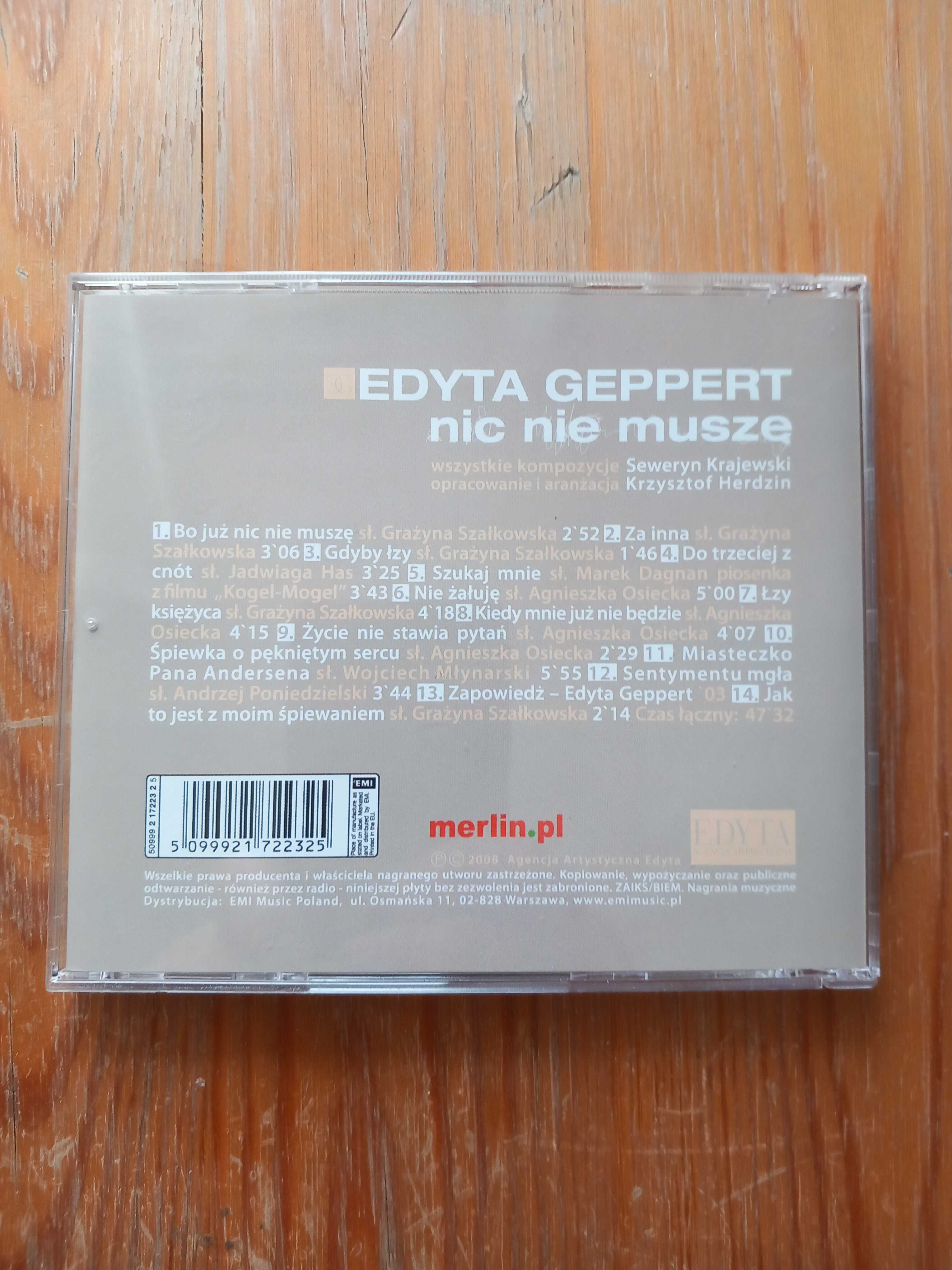 Edyta Geppert CD - Nic nie muszę
