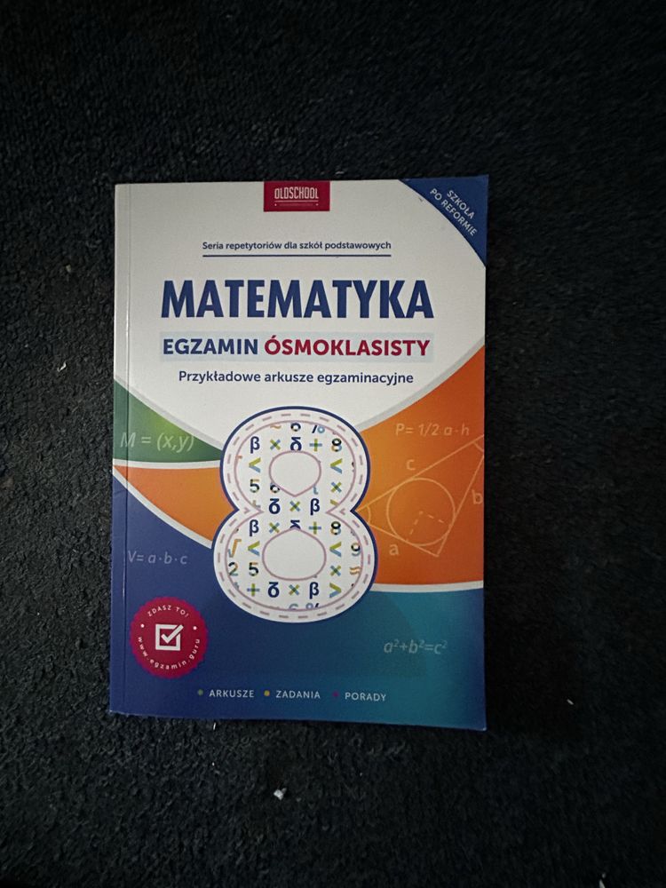 książki -przygotowanie do egzaminu ósmoklasisty