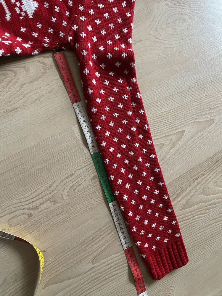 Sweter damski święta świąteczny czerwony S