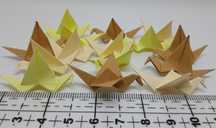 15 x Mini żuraw origami handmade zestaw kolory ziemi