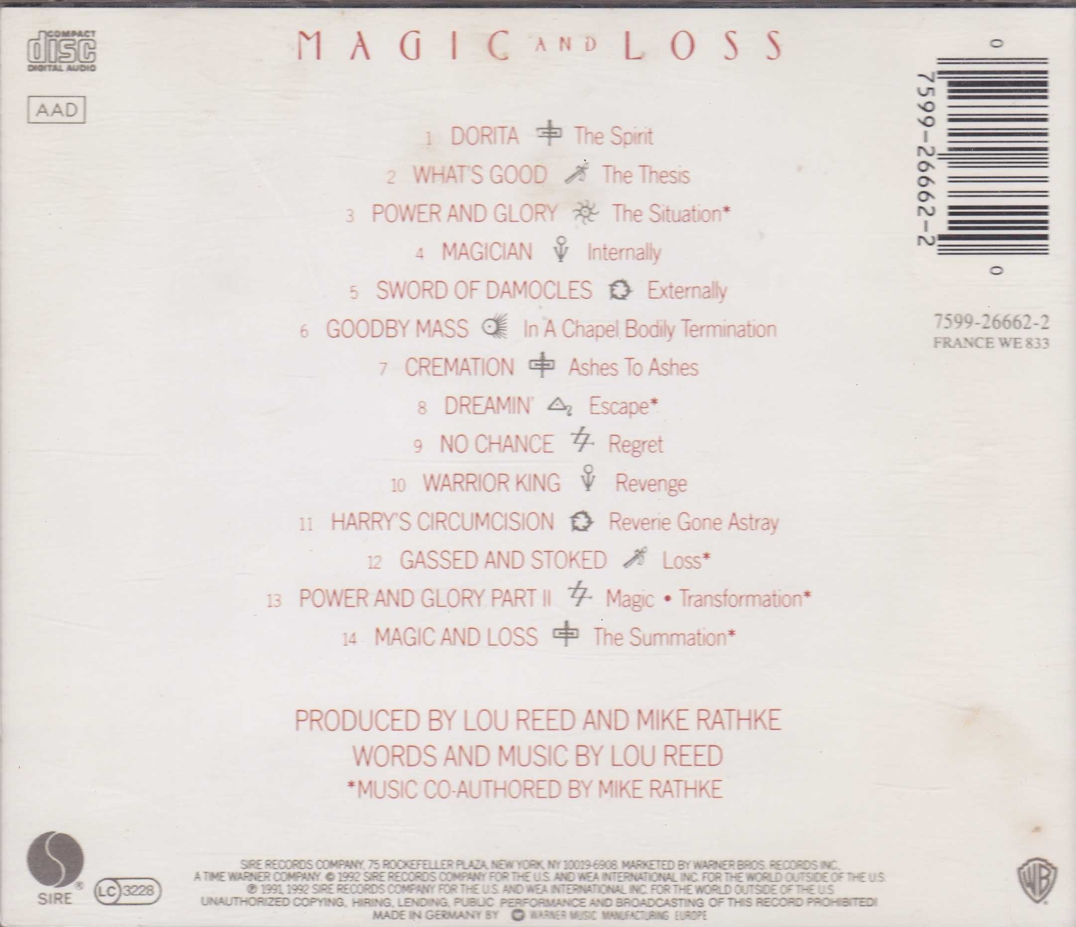 Lou Reed – Magic And Loss