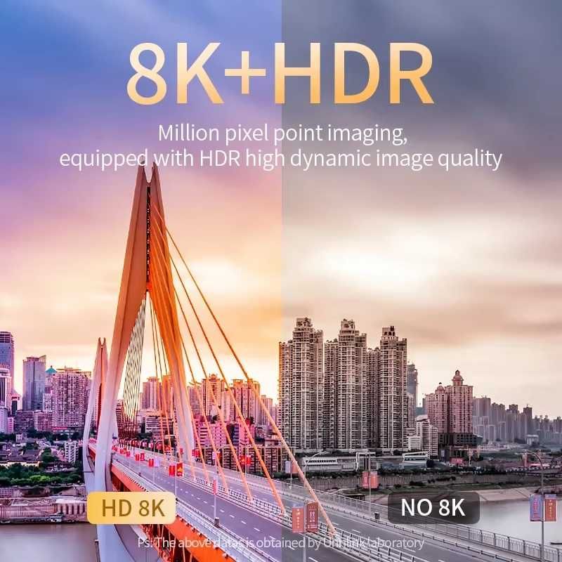 Кабель Unnlink USB-C to DisplayPort DP1.4 1/2/3m 8K/60Hz, 4K/144Hz