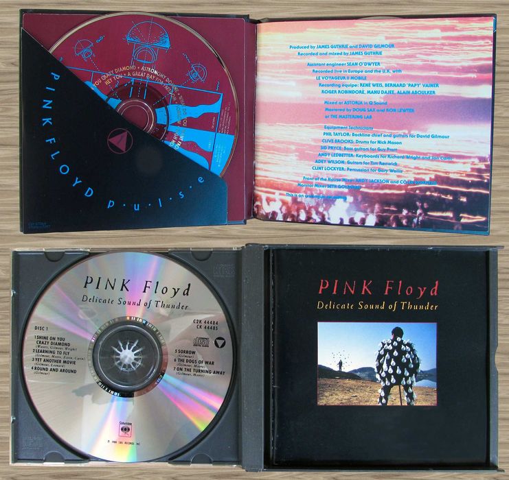 CD Pink Floyd 71, 73, 75, 77, 79, 82, 87, 94, 88, 95 / Gilmour 78, 84