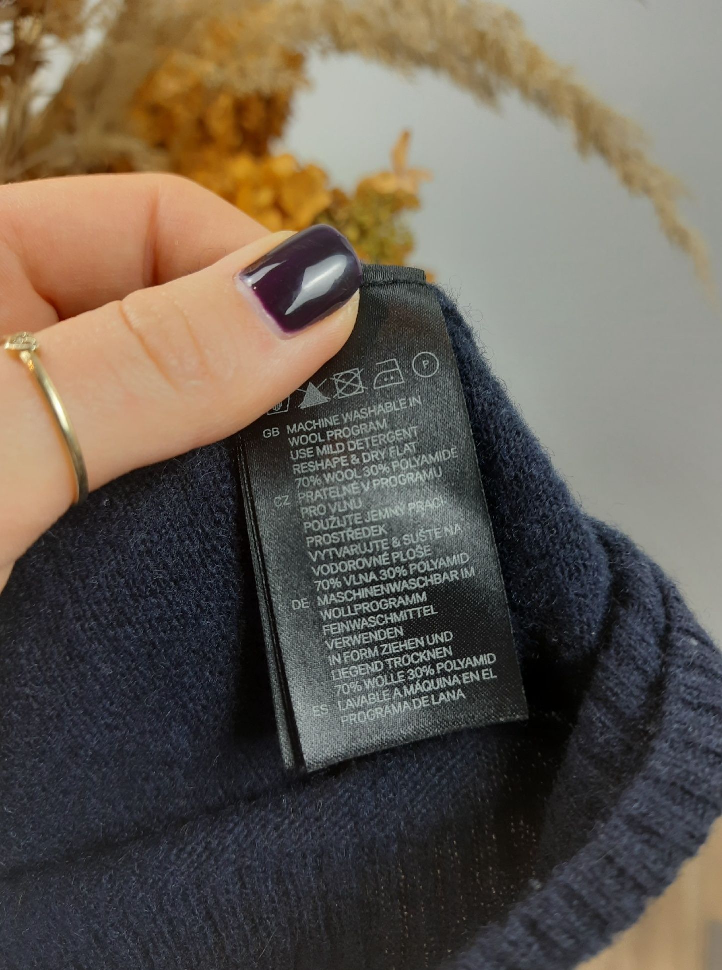 Wełniany sweter H&M premium sweterek ciepły dzianinowa bluza kardigan