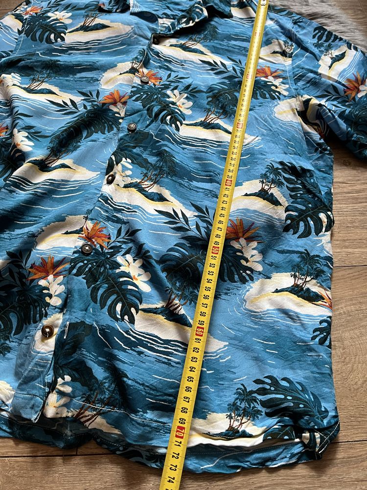 C&A koszula hawajka letnia ns plażę wyspa wiskoza luksusowa XL zwiewna