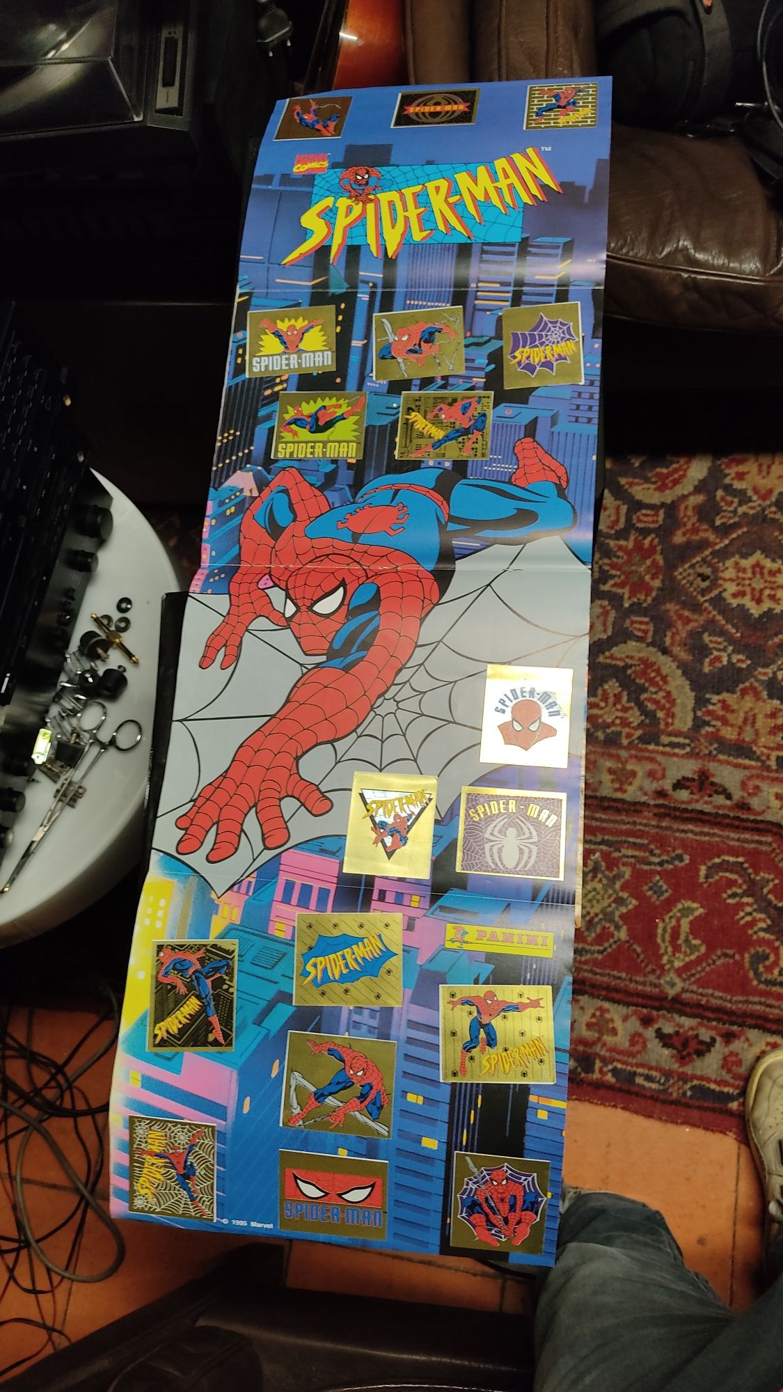 Spider-Man caderneta Panini Marvel Comics anos 90