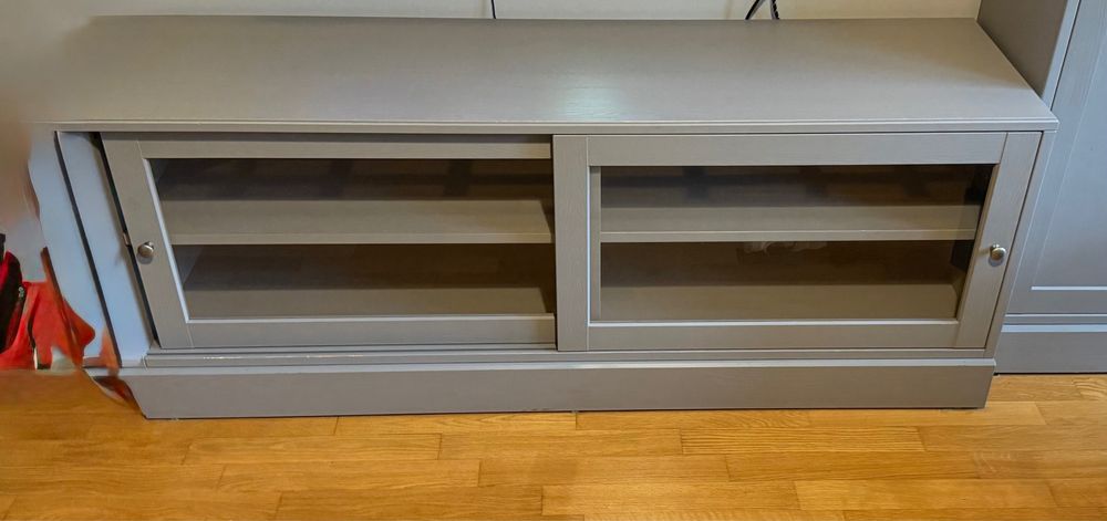 Szafka pod telewizor, szara, IKEA HAVSTA