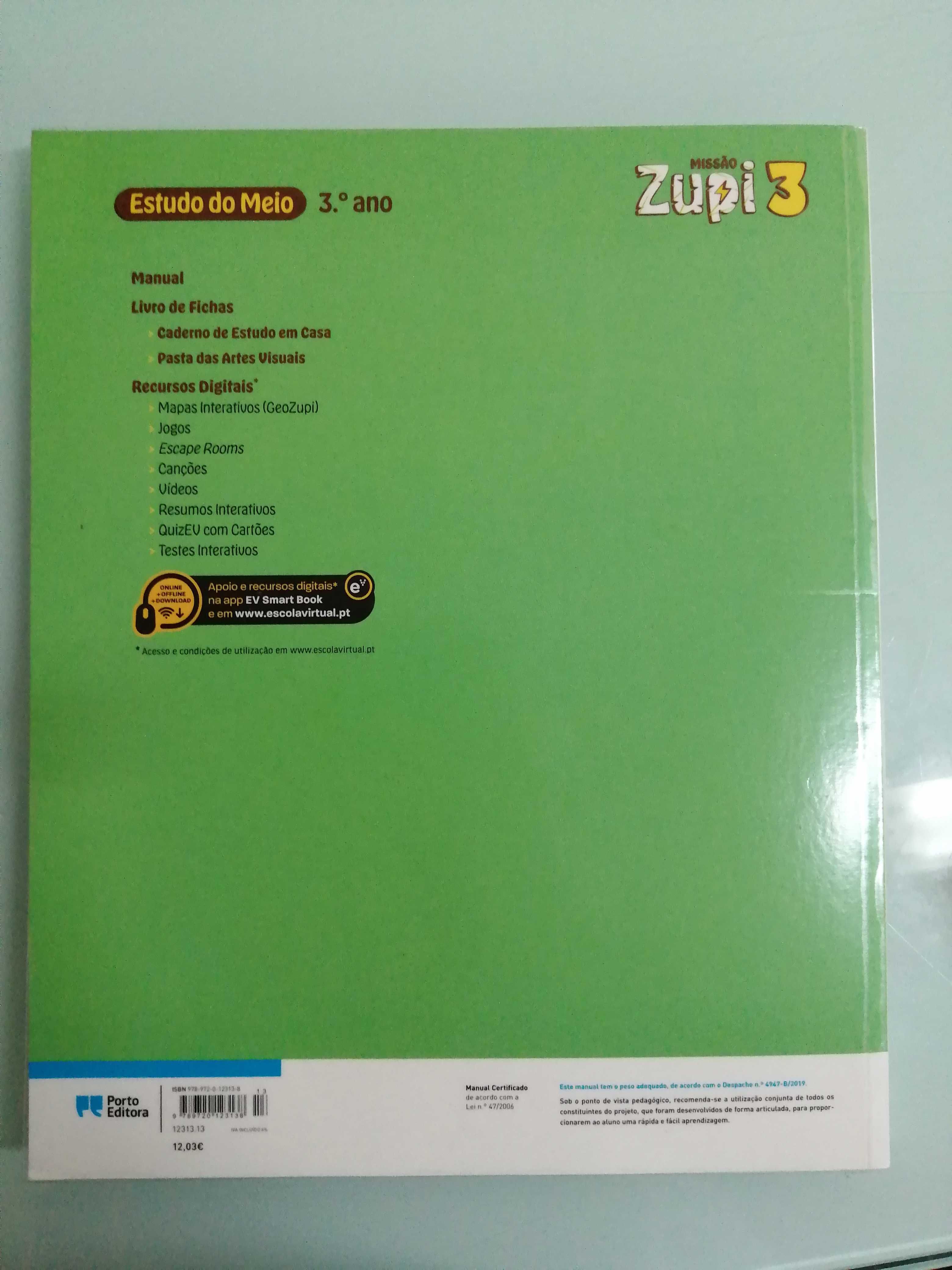 Livro escolar novo - Missão Zupi 3 - 3o ano, Estudo do Meio