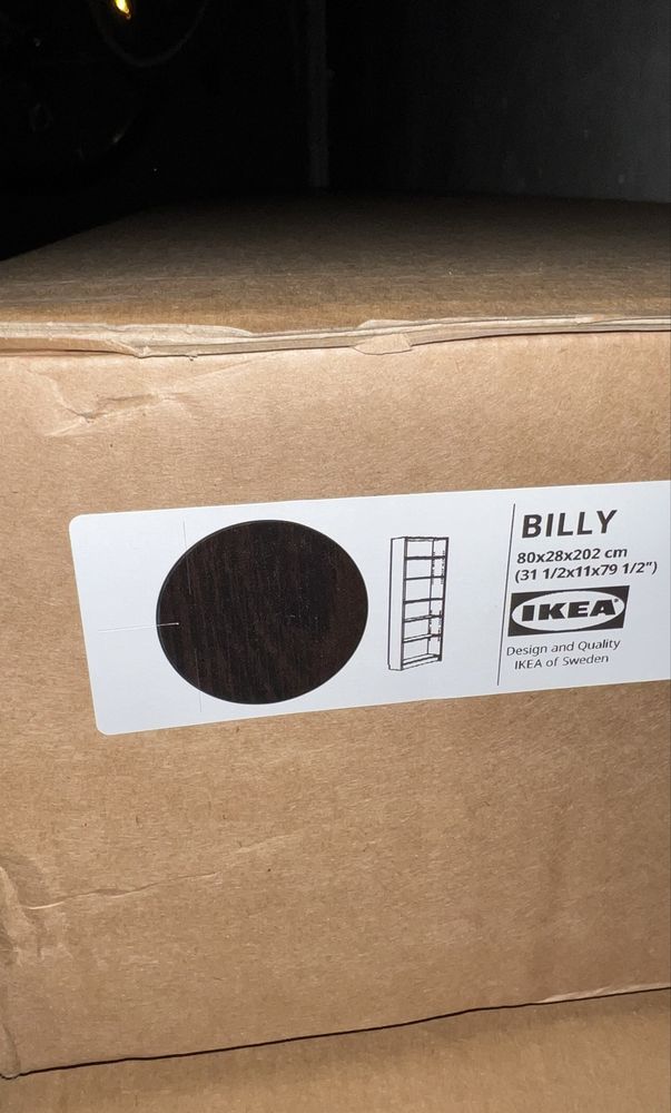 Aktualne !  Ikea billy czarny nowy w kartonie  imitacja dębu 80x28x202