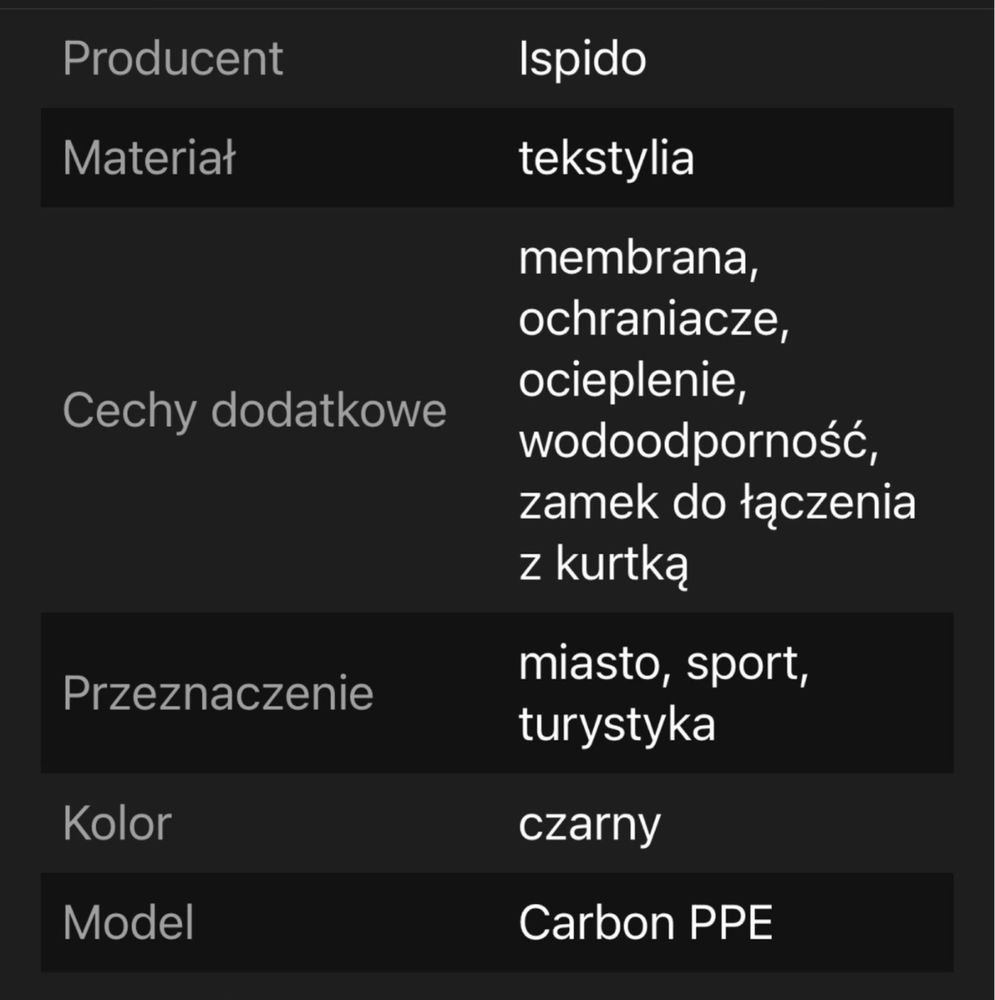 Spodnie na skuter, motocykl, narty