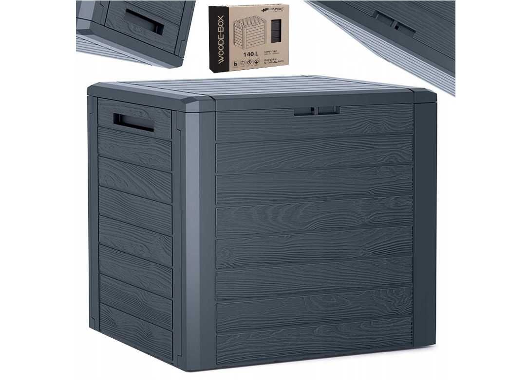 SKRZYNIA OGRODOWA schowek storage box Prosperplast Woodebox 140 L
