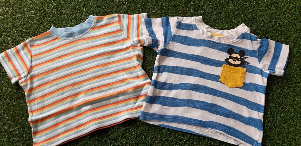 Koszulki chłopięce z krótkim rękawem w rozmiarze 62-68 cm