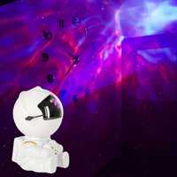 Magiczny Projektor Gwiazd Astronauta - Lampka Nocna 360° z Pilotem