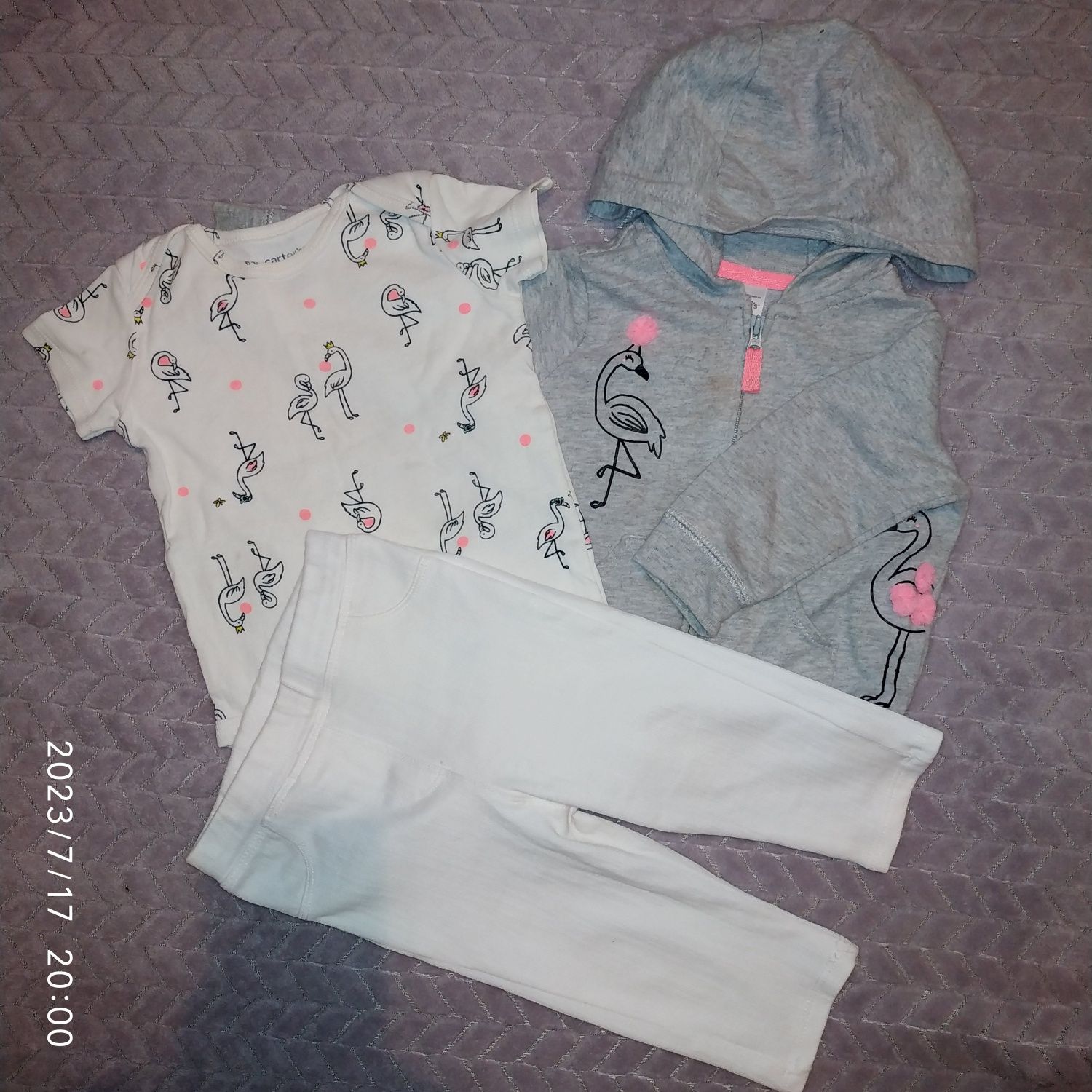 Комплект костюм Carters Waikiki 12 фламінго