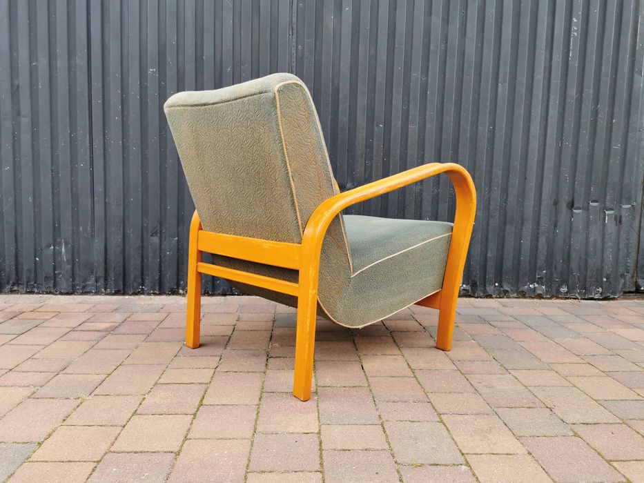 Fotel ART DECO Kropáček & Koželka, Czechosłowacja '30-'50, Retro, PRL