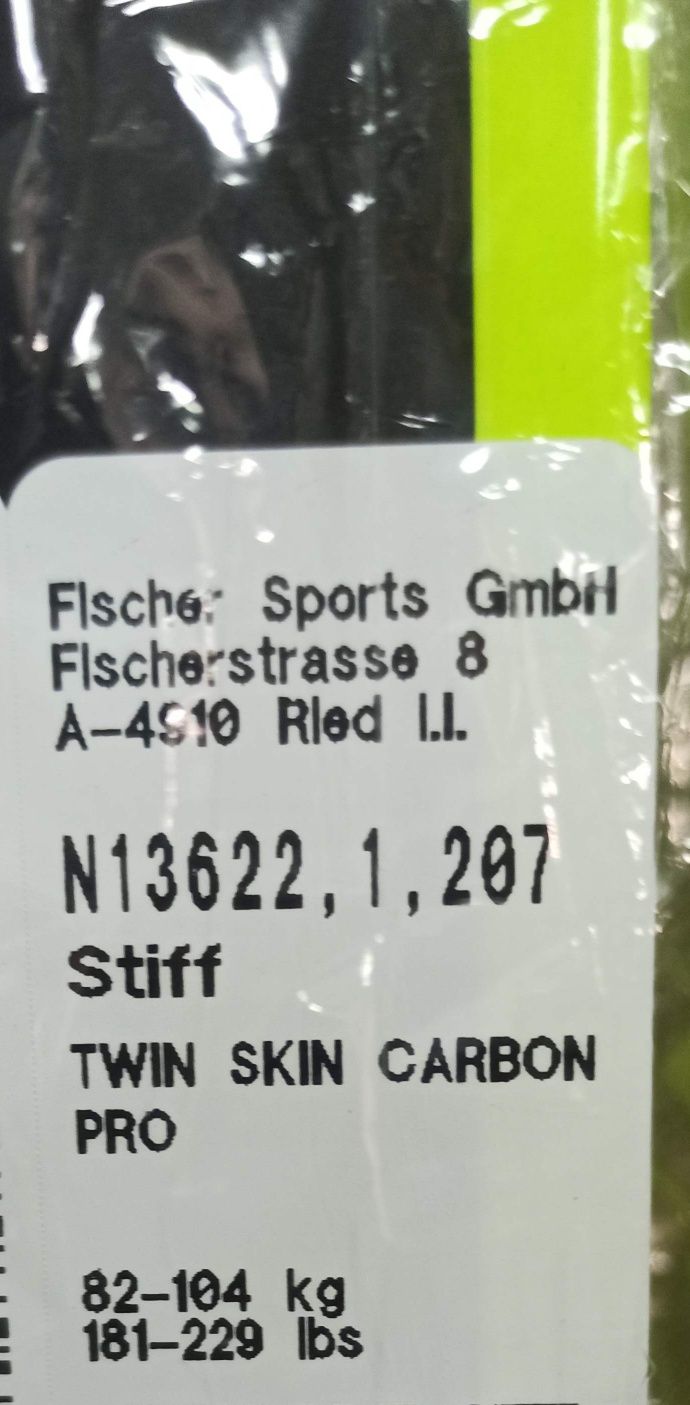 Nowe narty  biegowe Fischer Twin Skin Carbon Pro  Stiff 82-104kg