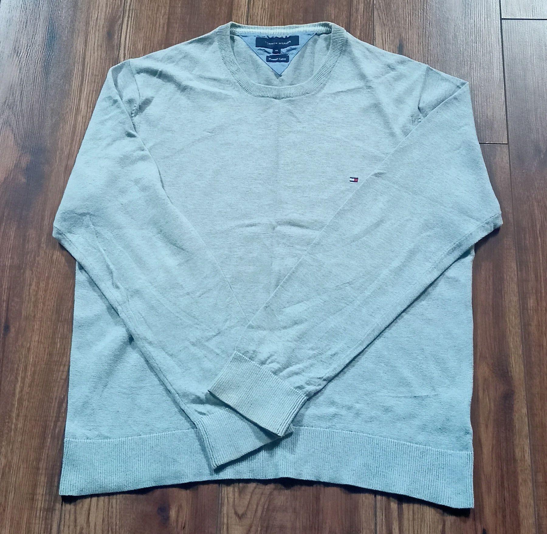 Sweter Tommy Hilfiger r.XL szary długi rękaw