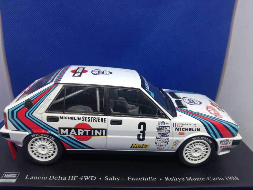 N. 140 Miniatura escala 1/28 Lancia Delta Bruno Saby RMC 1988