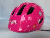 Kask rowerowy dziecięcy Abus Smiley 3.0 Pink Butterfly S 45-50cm