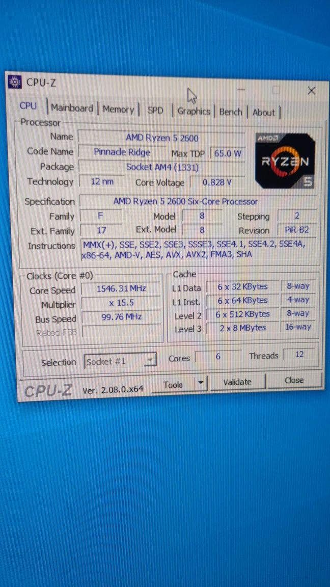 AMD Ryzen 5 2600 3,9GHz BOX