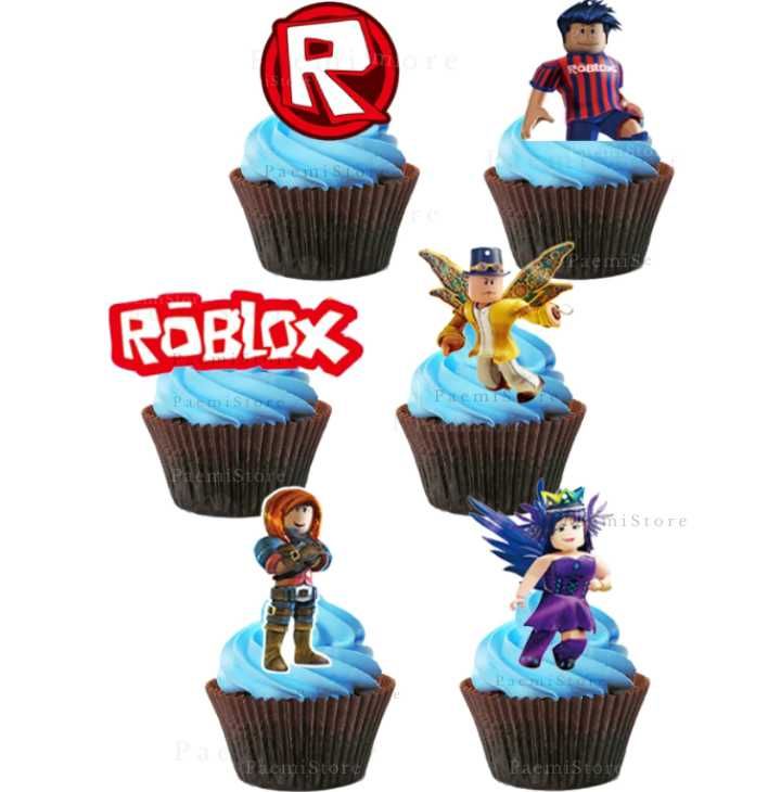 Toppery Roblox Game Pikery Babeczki Muffiny Dekoracja Urodziny 24szt.