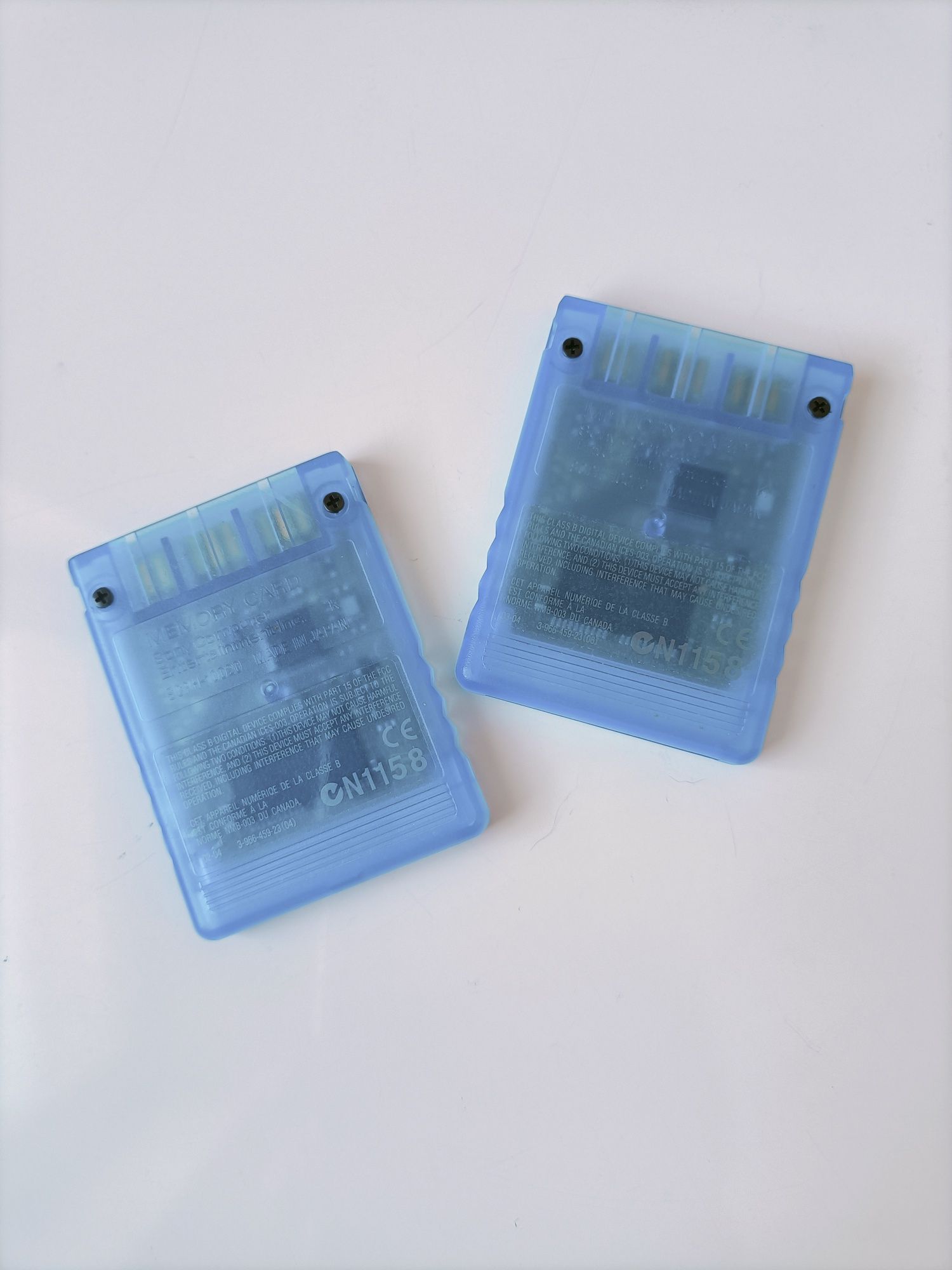 Oryginalne karty pamięci PS2 PlayStation 2 Cristal Blue 8 MB
