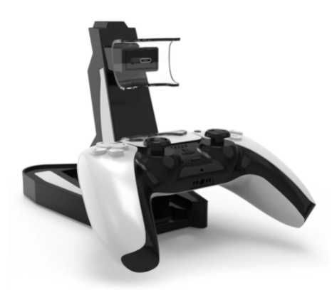 Carregador duplo base comandos Playstation 5 PS5 LED USB C NOVO