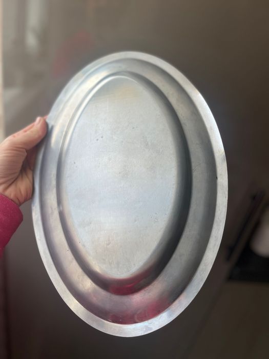 Блюдо, разнос з сталі Італія 18/10 Вінтаж