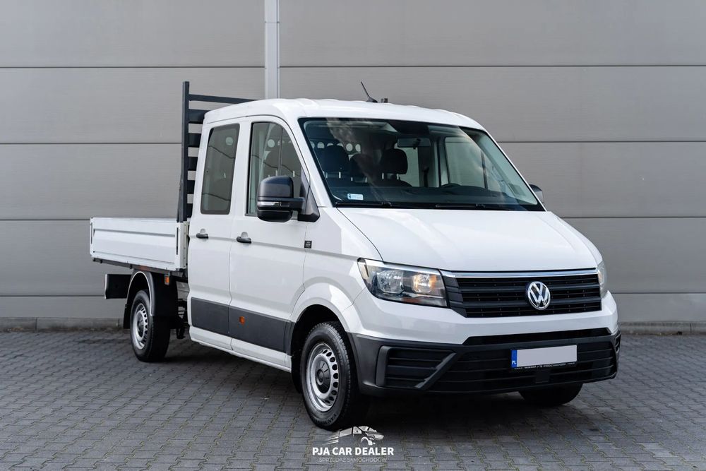 Volkswagen Crafter Doka Brygadówka 7-miejsc Skrzynia Salon PL, Jeden Właściciel *FINANSOWANIE*  Klimatyzacja, Tempomat, Radio BT, Hak Kulowy 3000 KG *Po Serwisie*