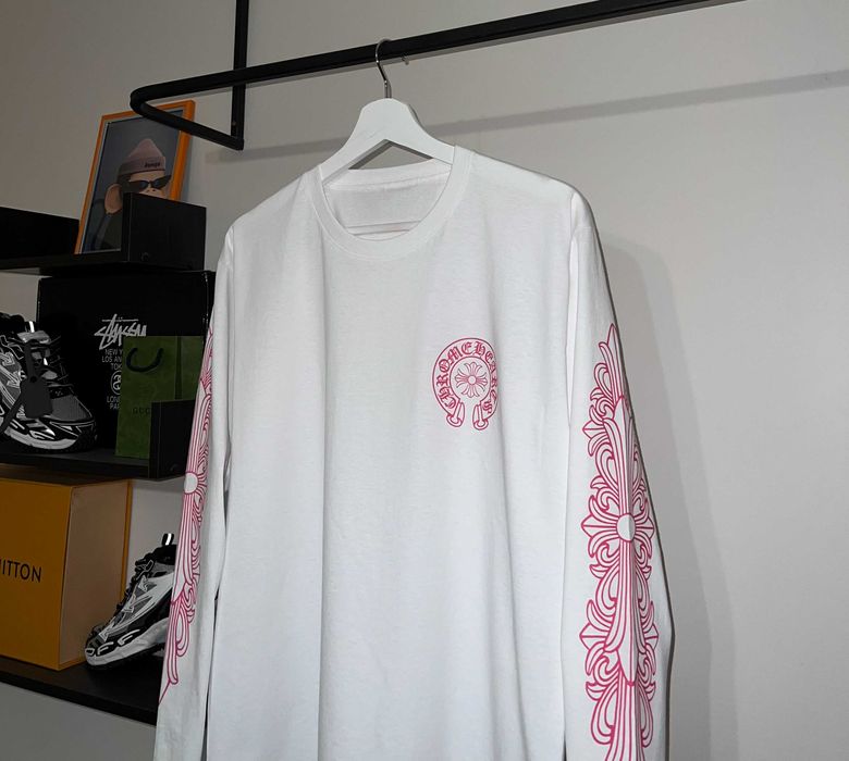 Лонгслів Chrome Hearts (білого кольору)