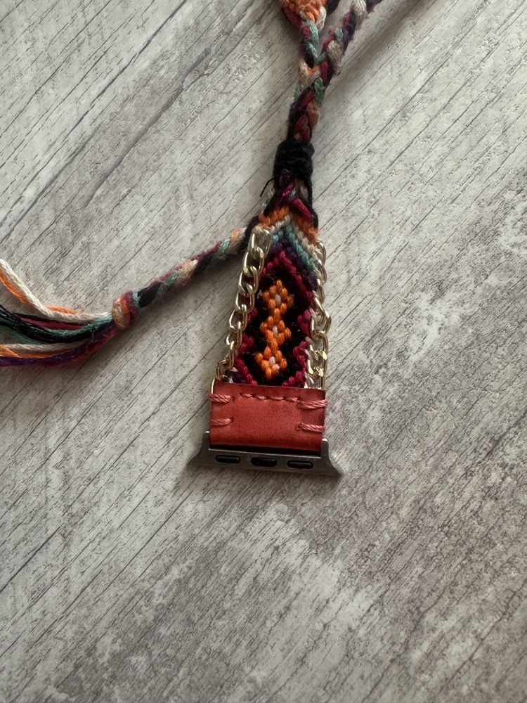 Pasek do apple watch 38/40mm boho style wiazany sznurowany pleciony