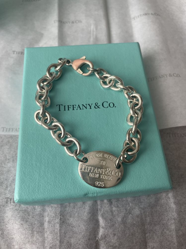 Tiffany & Co. zestaw srebrny 925 bransoletka i naszyjnik